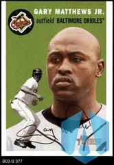 2003 Topps Heritage #377 Gary Matthews Jr. Orioles SP